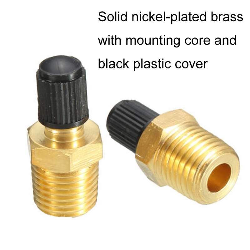 5PCS 1/4 NPT Threaded Nozzles Solid Nickel-Plated Brass Fuel Tank Filling Valve For Air Compressor