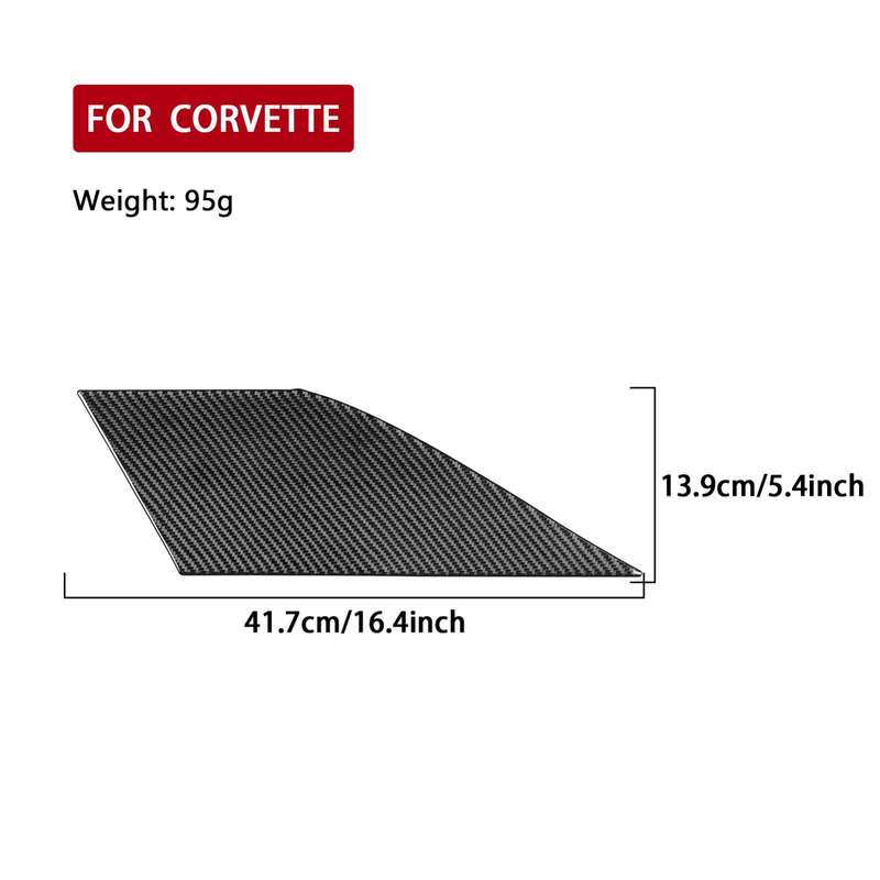For Chevrolet Corvette C8 Left-Hand Drive Front Storage Vent Sticker(Black)