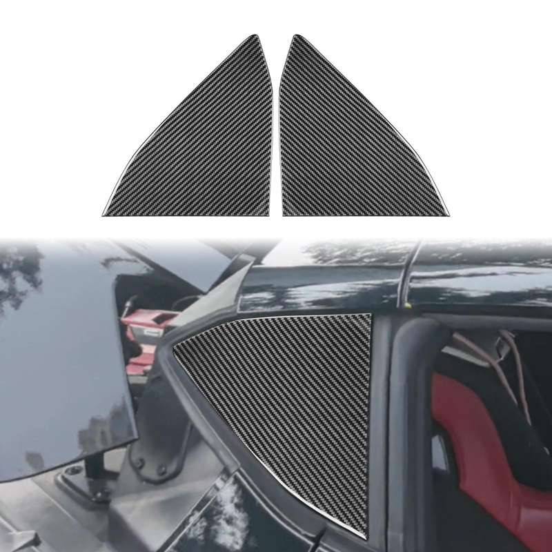 For Chevrolet Corvette C8 2pcs /Set Rear Triangle Window Decoration Sticker(Black)