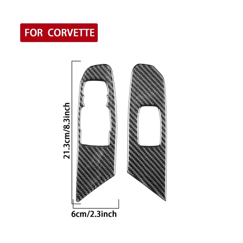 For Chevrolet Corvette C8 2pcs /Set Right-Hand Drive Lift Button Decorative Sticker(Black)