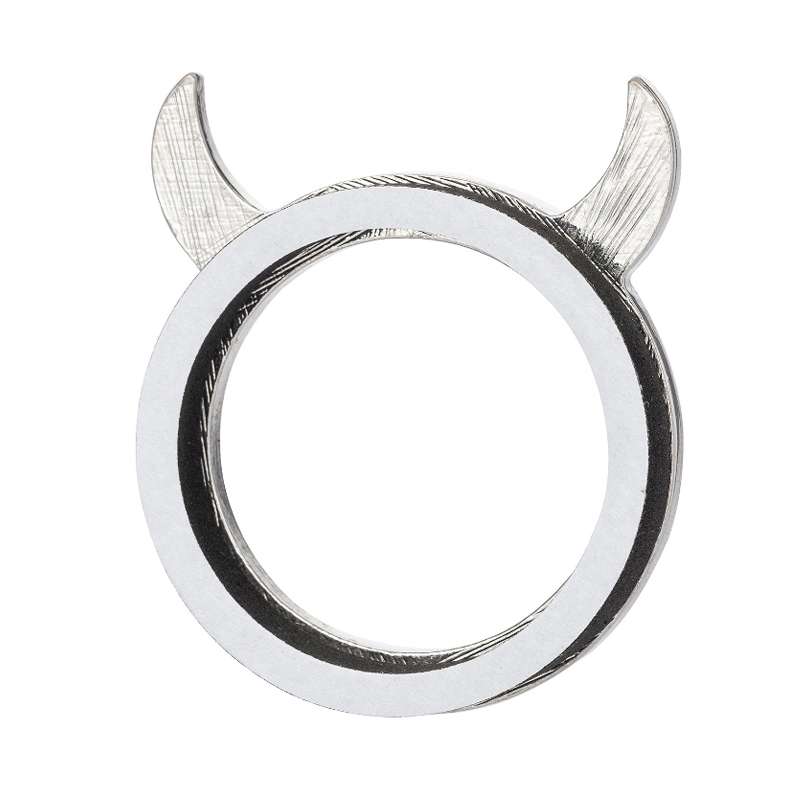 2 PCS Car Starter Button With Diamond Small Devil Decorative Ring(Red)