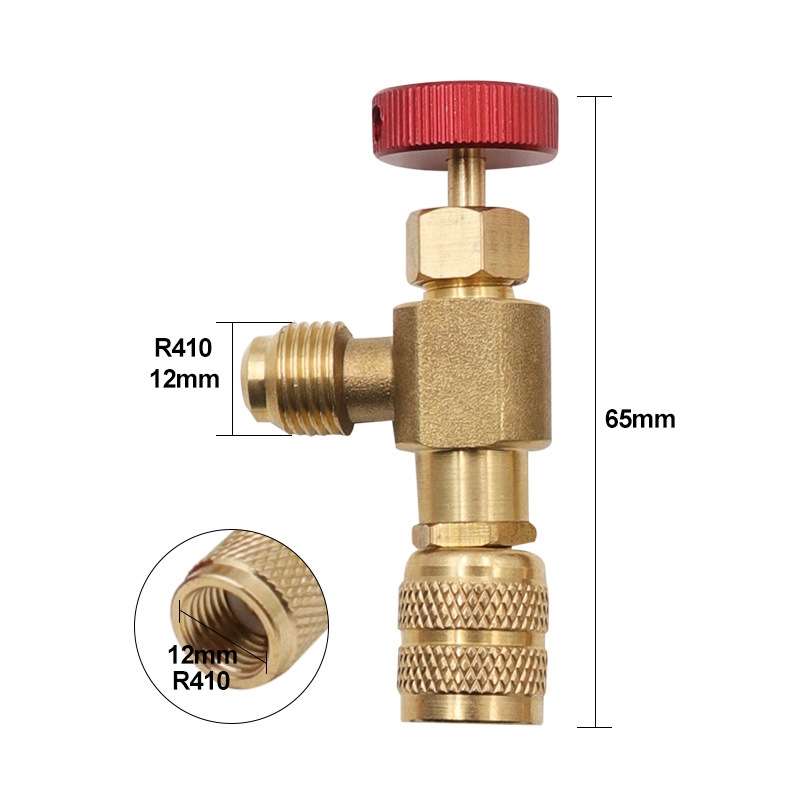Air Conditioner Fluoridation Safety Valve Refrigerant Filling Connector(Side R410 Bottom R410)