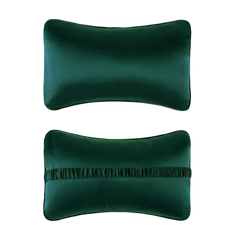 TZ19 Silk Car Head Pillow Car Memory Foam Comfort Lumbar Support(Green)