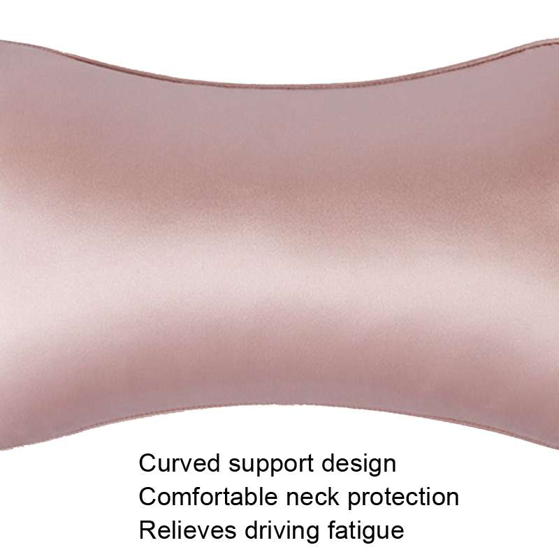 TZ19 Silk Car Head Pillow Car Memory Foam Comfort Lumbar Support(Navy)