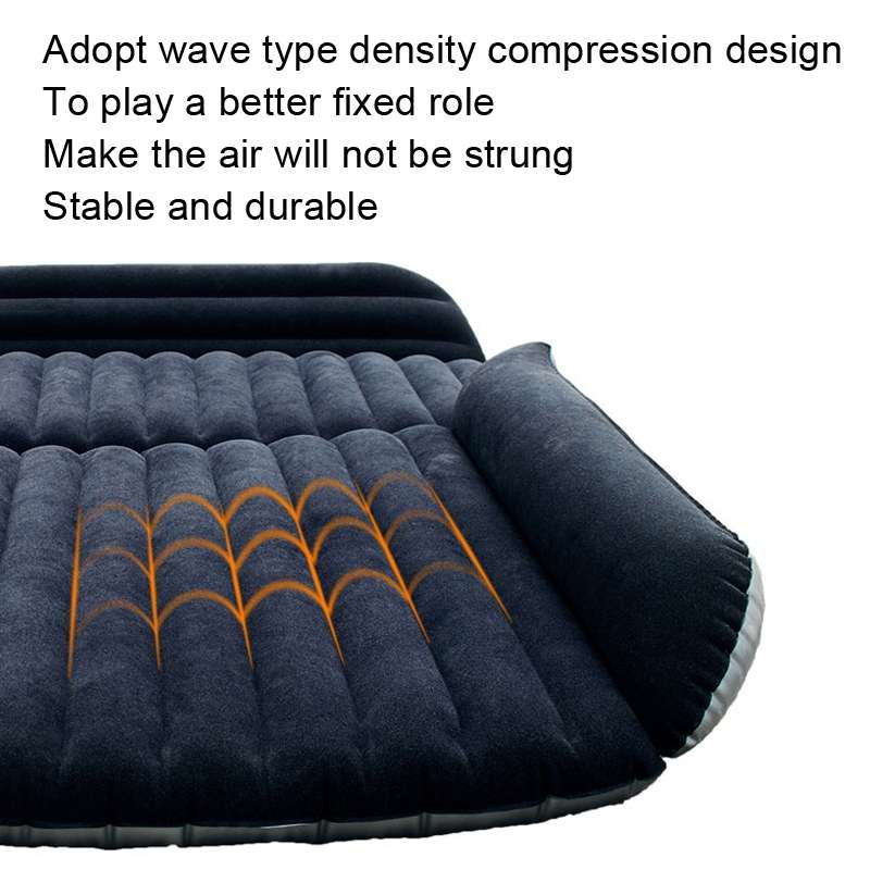 ZQ-418 SUV Rear Trunk Inflatable Bed Cushion Travel Universal Air Bed(Blue Black)