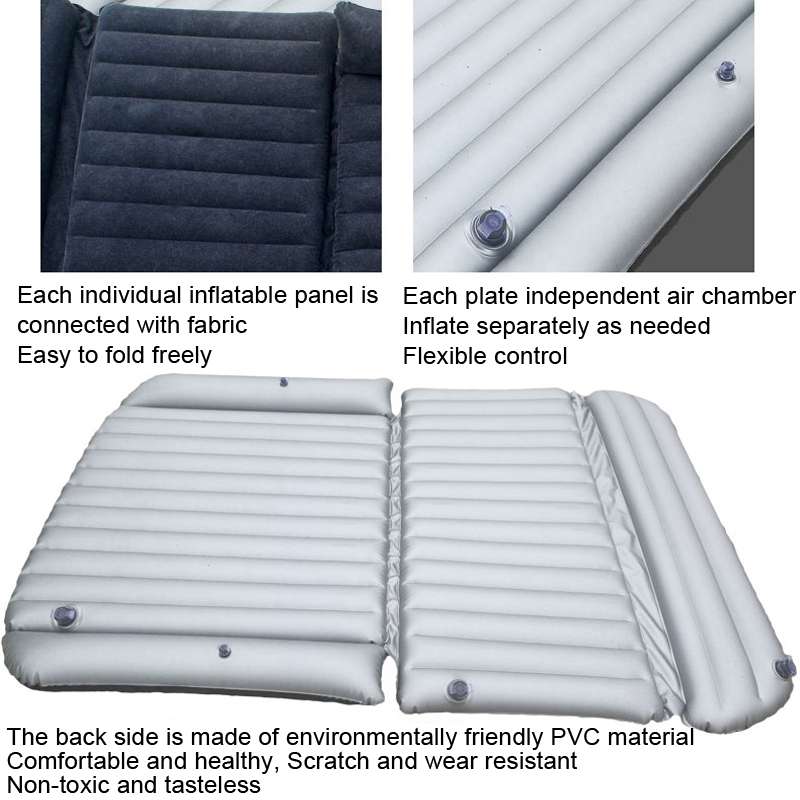 ZQ-418 SUV Rear Trunk Inflatable Bed Cushion Travel Universal Air Bed(Blue Black)