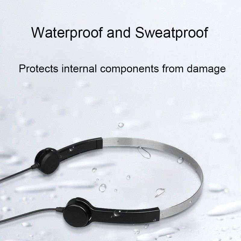 HS-801 Bone Conduction Wired Headset Elderly Rechargeable Hearing Aid(Black)