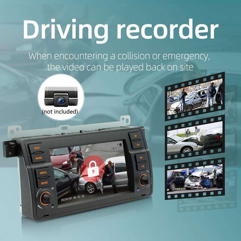 For BMW E46 7 Inch GPS Navigation WIFI Car MP5, Memory: 2+64G