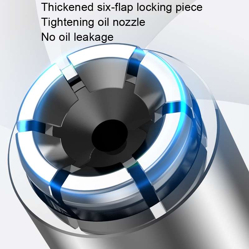 PC002 Lock Clamp Type High Pressure Grease Nozzle, Style: Butter Mouth+10 Straight Heads