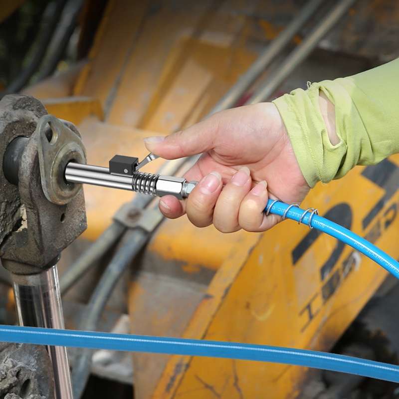 PC002 Lock Clamp Type High Pressure Grease Nozzle, Style: Butter Mouth+10 Straight Heads