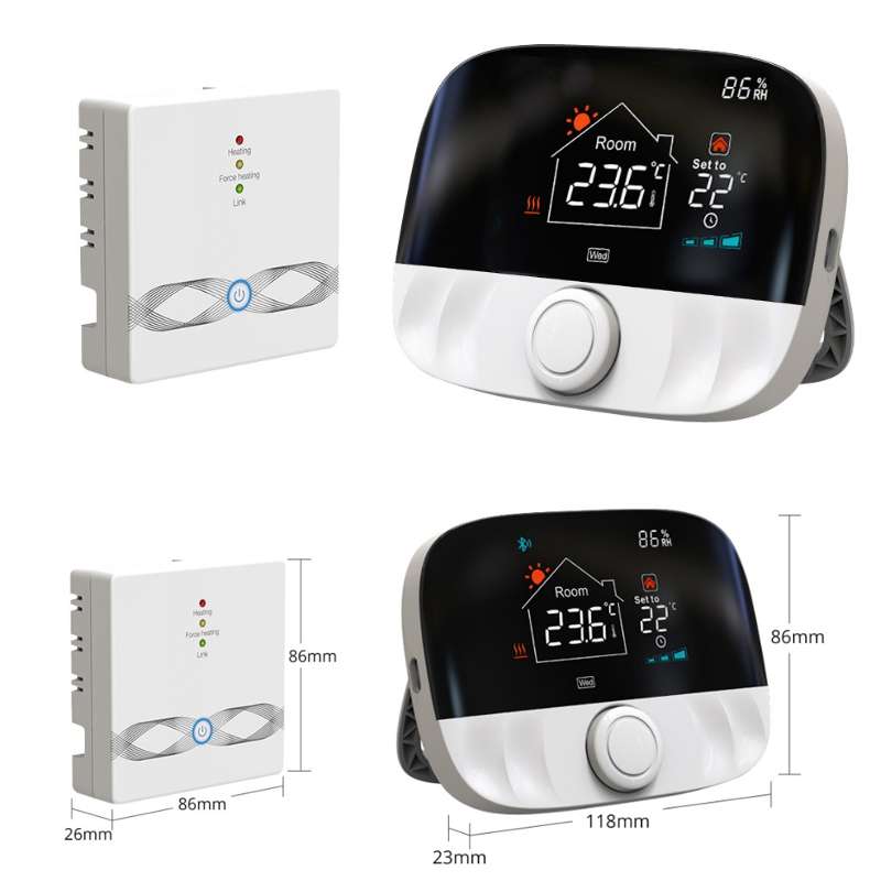 WiFi Wireless Water Heating Gas Boiler Thermostat(White)