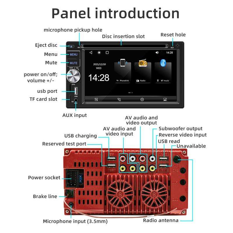 6.2 inch Bluetooth AUX Mobile Phone Interconnection USB Interface Car DVD(S4800)