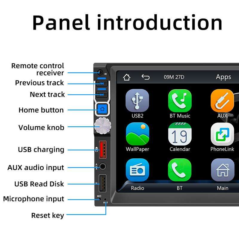 7 Inch Wireless CarPlay Mobile Phone Interconnection Car MP5(FS06W)
