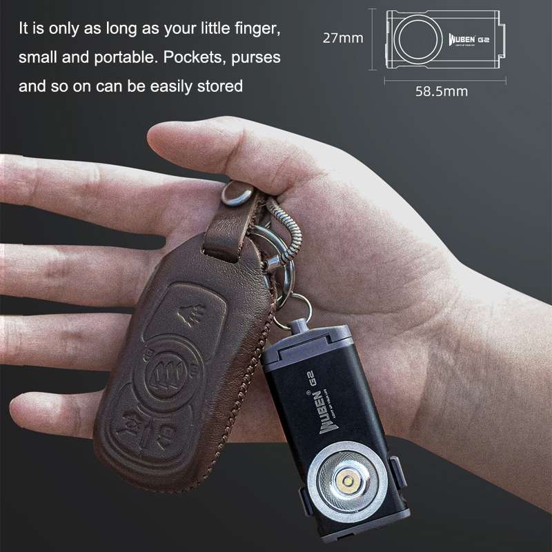 WUBEN G2 Strong Light LED Flashlight USB Outdoor Campers And Household Super Bright Key Chain Light(