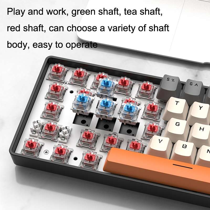 ZIYOU LANG T8 68 Keys RGB Gaming Mechanical Keyboard, Cable Length: 1.5m, Style: Micro Light Version