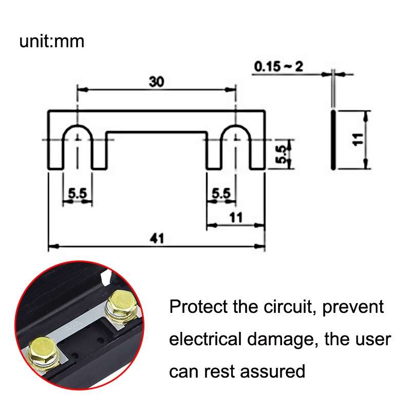 10pcs Small Fork Bolt Fuse Block Car Air Conditioning All The Way Fuse Box Fuse Holder(Black)