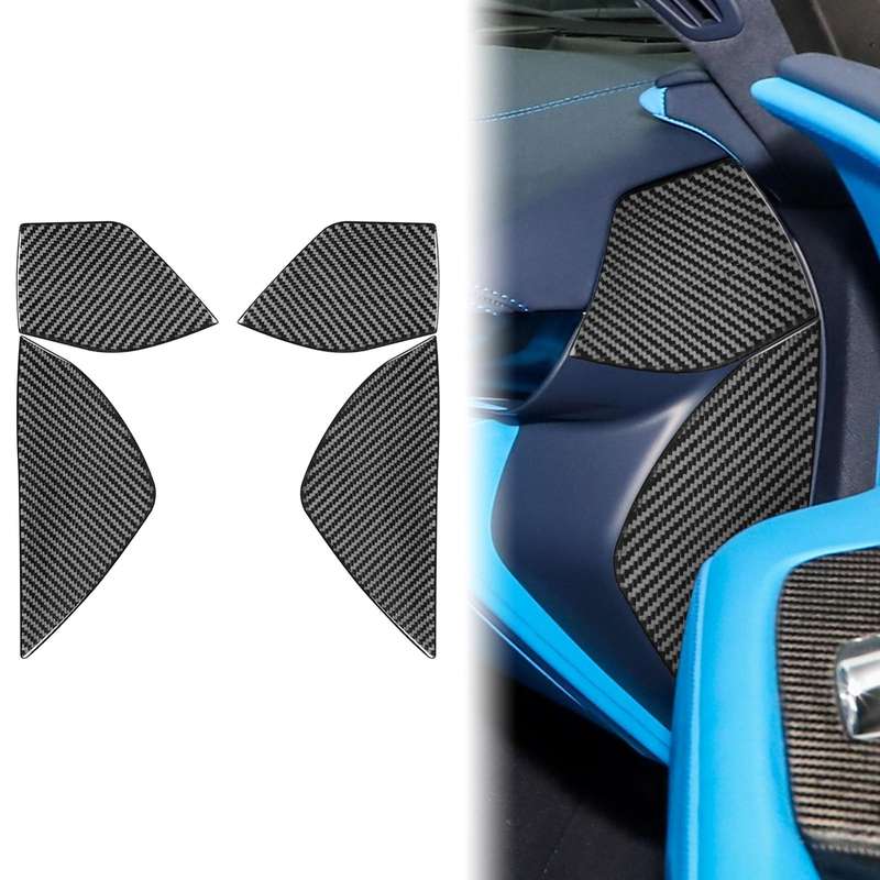For Chevrolet Corvette C8 4pcs /Set Front Slot Decoration Sticker(Black)