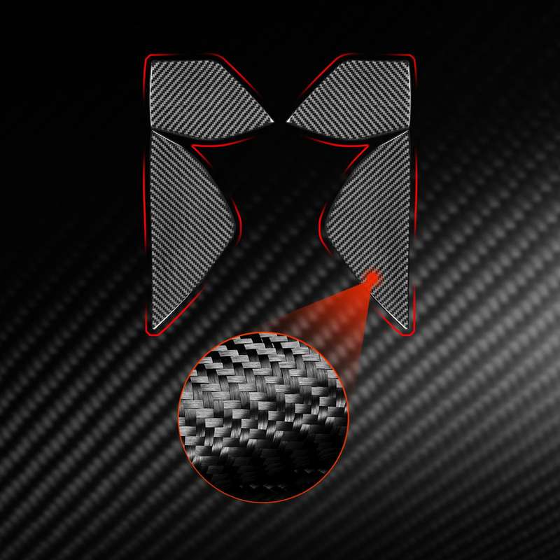 For Chevrolet Corvette C8 4pcs /Set Front Slot Decoration Sticker(Black)