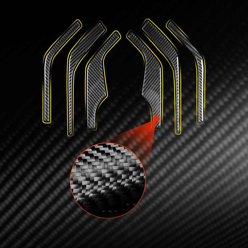 For Chevrolet Corvette C8 6pcs /Set Inner A-Pillar Speaker Sticker(Black)