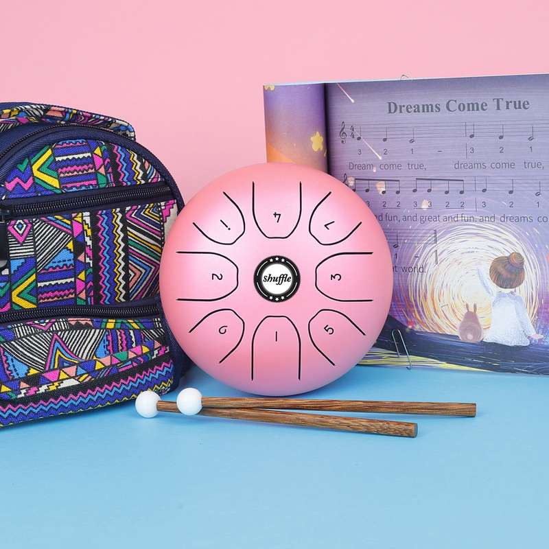 Shuffle SD-5 5.5 Inch Steel Tongue Carefree Empty Drum Percussion Instrument(Purple)