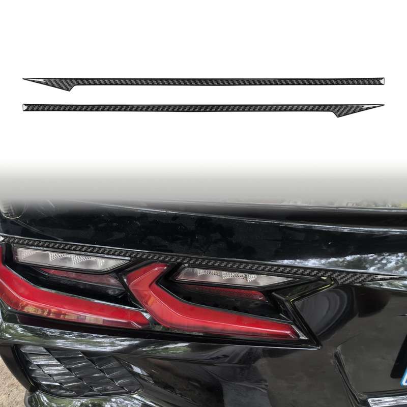 For Chevrolet Corvette C8 2pcs /Set Taillight Decorative Sticker(Black)