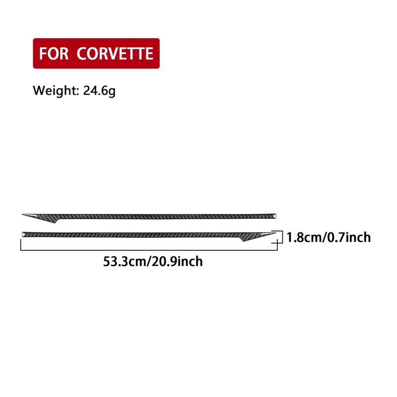 For Chevrolet Corvette C8 2pcs /Set Taillight Decorative Sticker(Black)