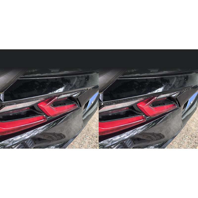 For Chevrolet Corvette C8 2pcs /Set Taillight Decorative Sticker(Black)