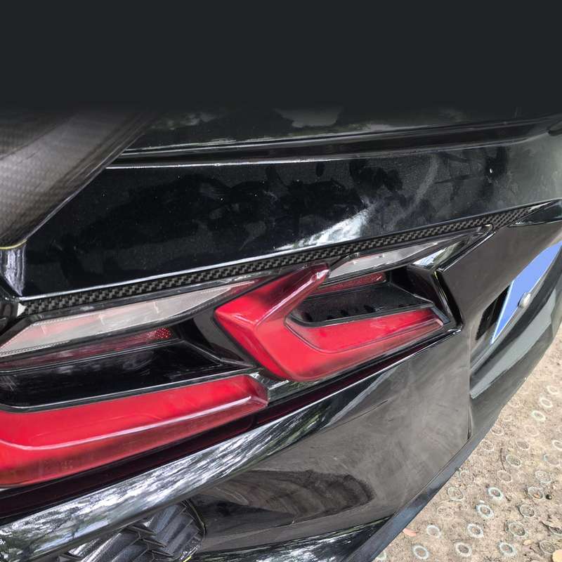 For Chevrolet Corvette C8 2pcs /Set Taillight Decorative Sticker(Black)