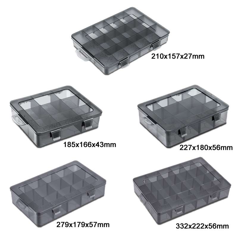 Multi-Compartment Sorted Electronic Parts Organiser, Specifications: 12 Grid