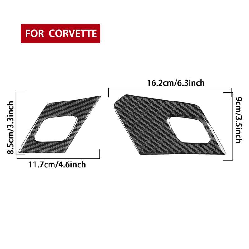 For Chevrolet Corvette C8 2pcs /Set Door Radar Sticker(Black)
