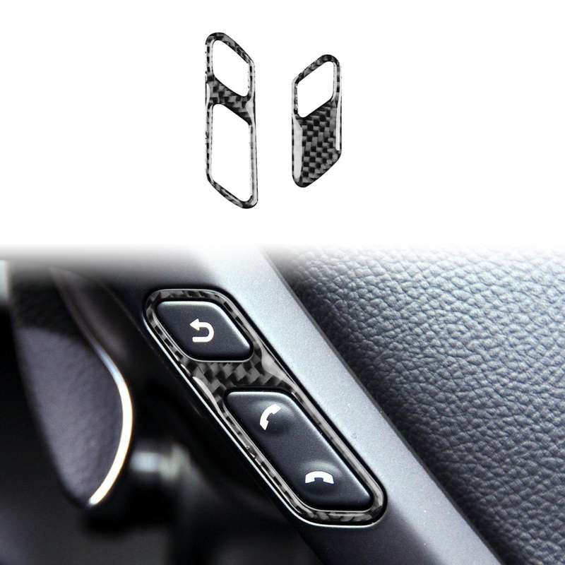 For Infiniti G35/G37/G25/Q60 2pcs /Set Steering Wheel Answer Button Sticker(Black)