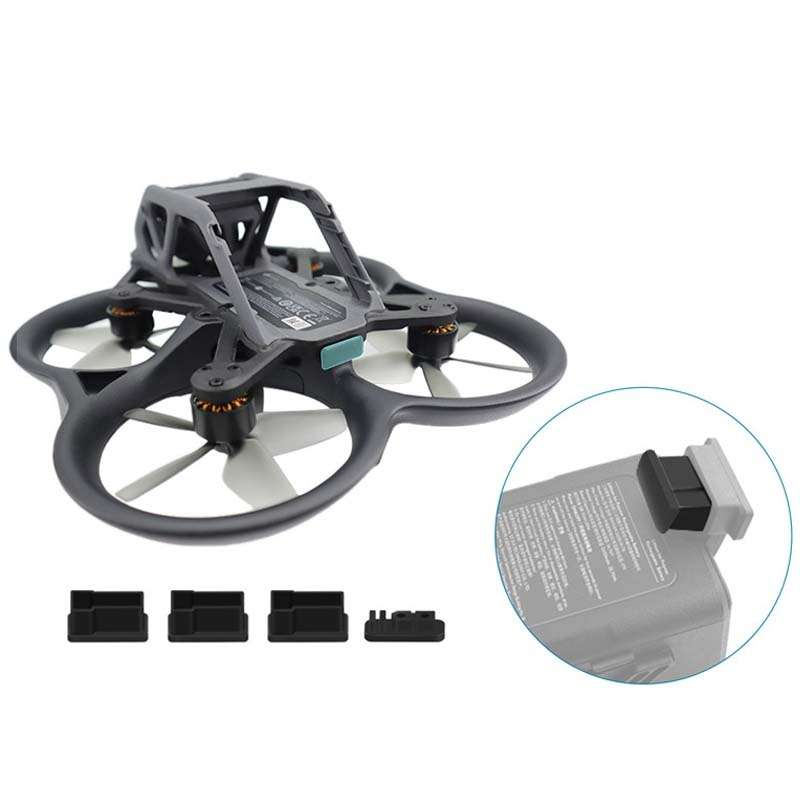 4PCS/Set For DJI Avata CQT 913407 Battery Body Contact TPU Dust-proof Plugs Moisture Protection Cove