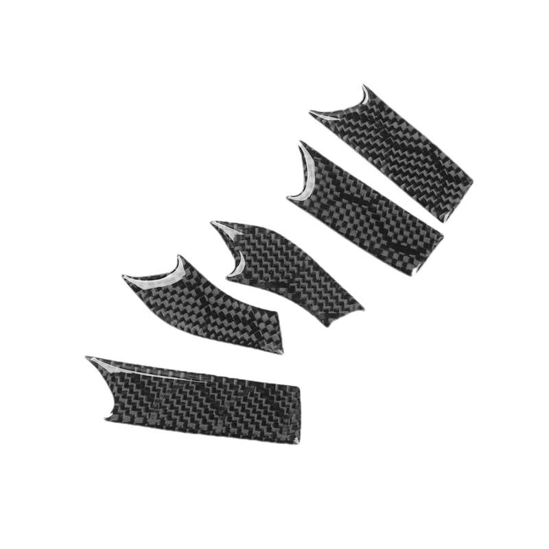 For Infiniti G35/G37/G25/Q60 6pcs /Set Steering Wheel Decorative Cover Trim Sticker(Black)