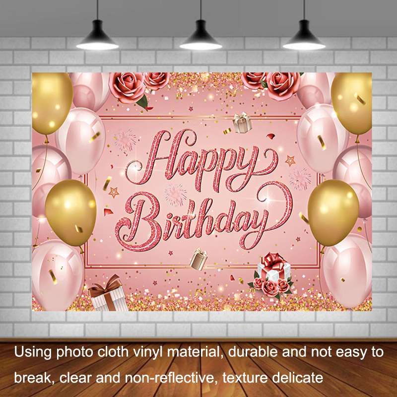 120 x 80cm Mermaid Happy Birthday Photography Background Cloth(12009595)