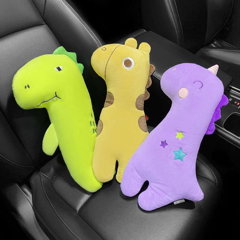 Car Seat Belt Pillow Shoulder Cover Cartoon Insurance Belt(Purple)
