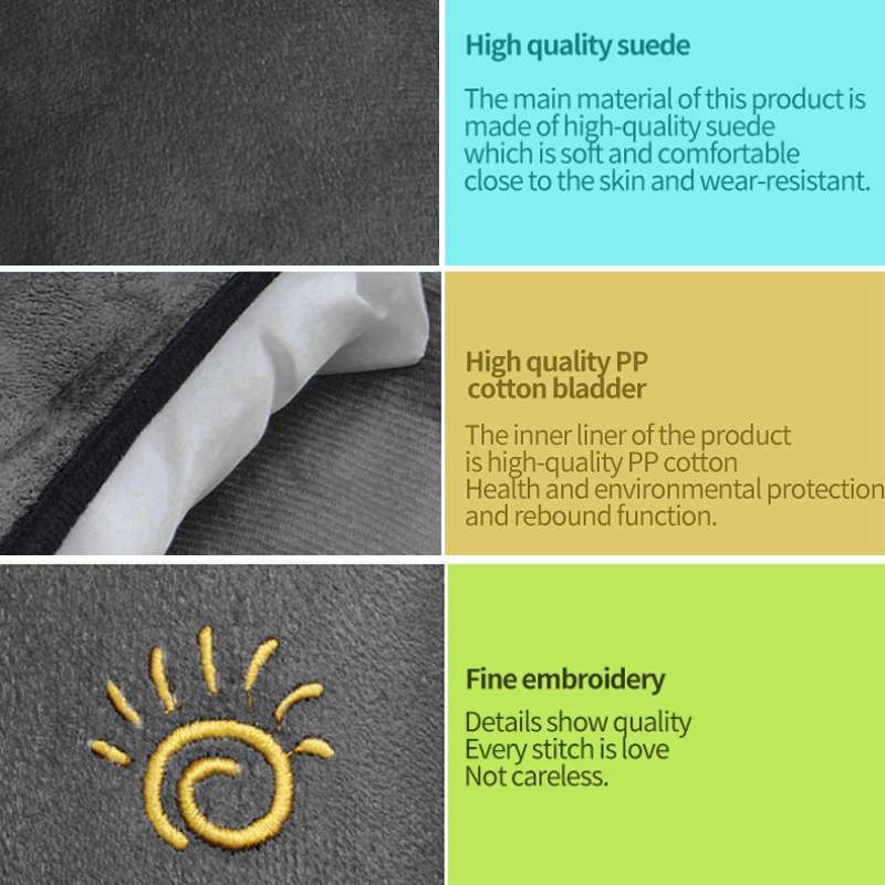 5pcs Children Car Seat Belt Protective Cover Thickened Plush Shoulder Pillow(Gray)