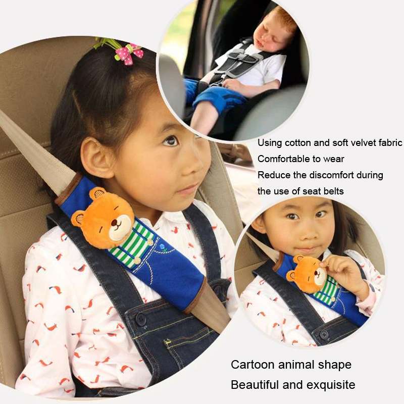H002 Children Car Seat Belt Cartoon Cover(Rabbit)