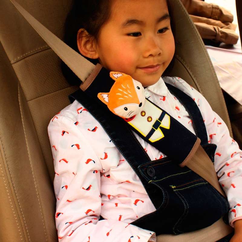 H002 Children Car Seat Belt Cartoon Cover(Rabbit)