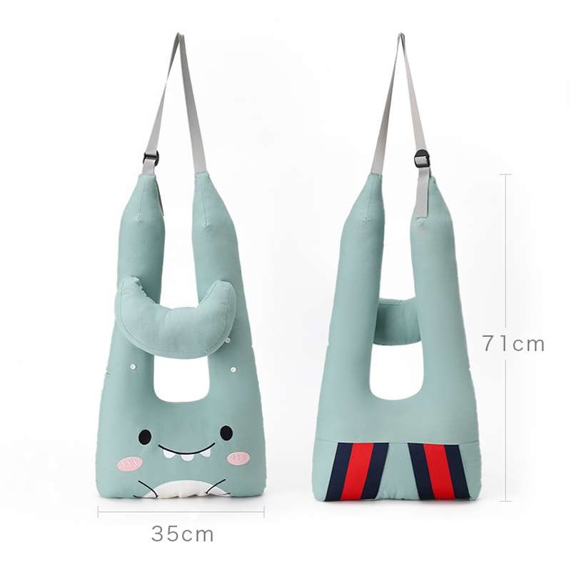 8146 Cartoon Adjustable Car Children Sleep Safety Belt U-shaped Neck Pillow(Coffee Monkey)