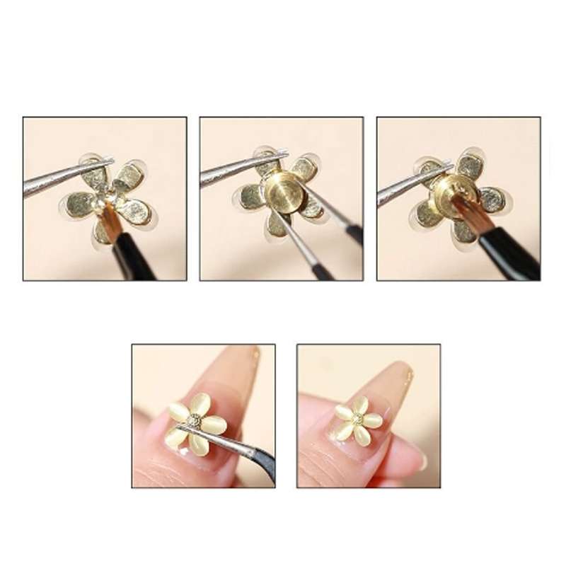 20pcs Metal Rotatable Bearing For DIY Crystal Jewelry Nail Art Decorations 4x5x2.5mm