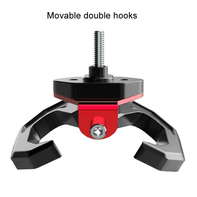 Motorcycle Electric Bike Item Movable Double Hooks Aluminum Helmet Hanger Modification Accessories(B