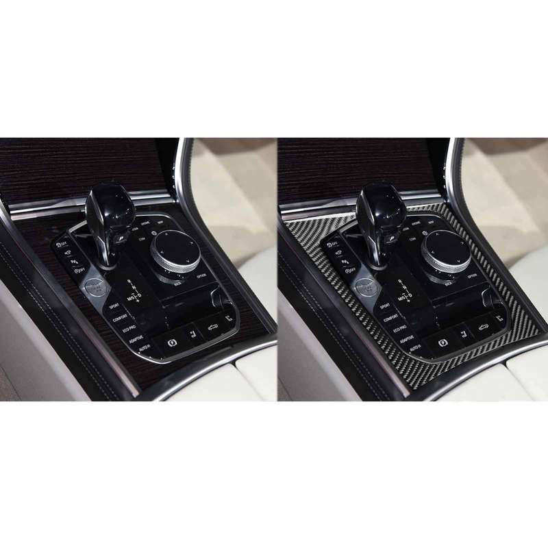 For 2019-2024 BMW 8 Series G14 Left-Hand Drive Central Control Shift Panel Frame Sticker(Black)