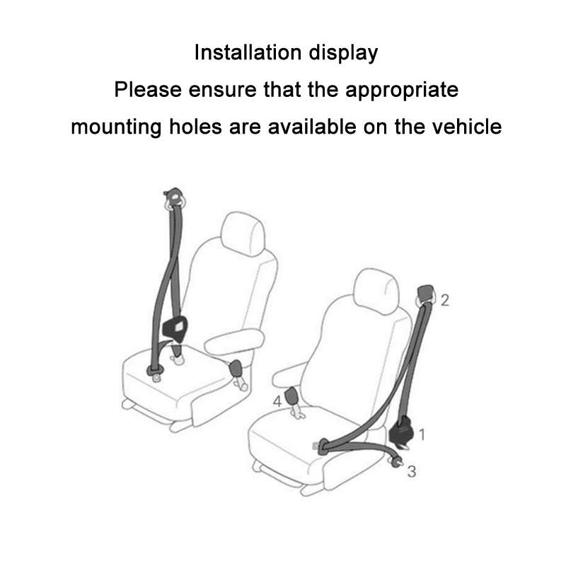 Universal 3-point Car Retrofit Seat Belt With Emergency Locking(Iron Buckle)