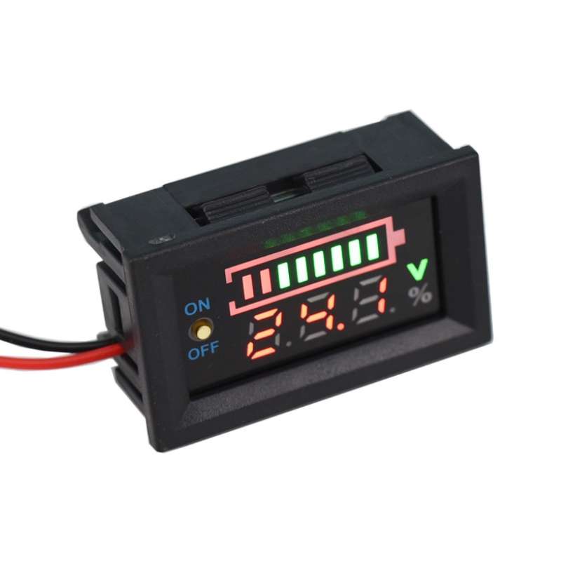 229TY 6-30V Electric Car Lithium Battery Voltage Power Meter Display Switch