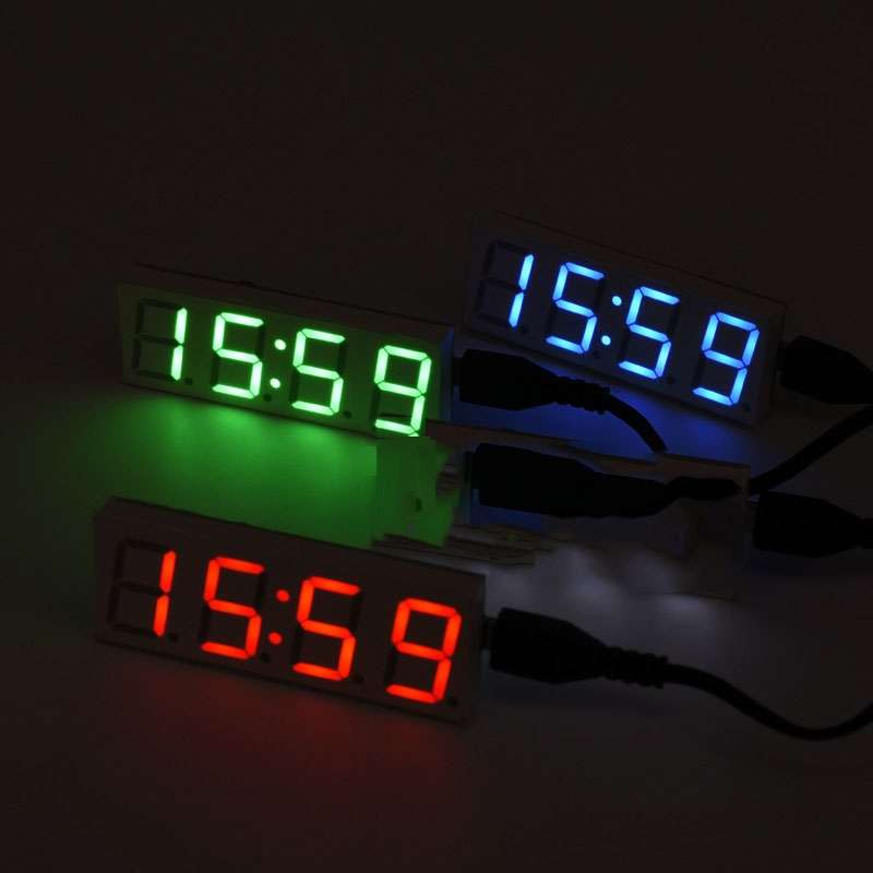 0.8 Inch Electronic Clock Movement Module WIFI Digital Tube Digital Time Display(Blue)
