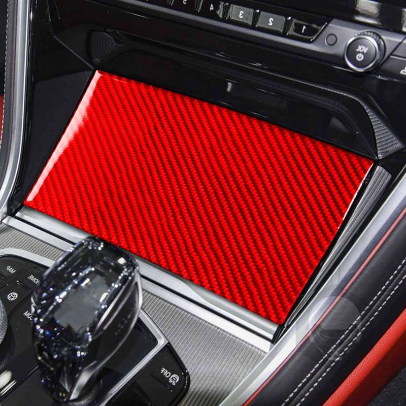 For 2019-2024 BMW 8 Series G14 Left-hand Drive Central Control Storage Box Sliding Panel Sticker(Red
