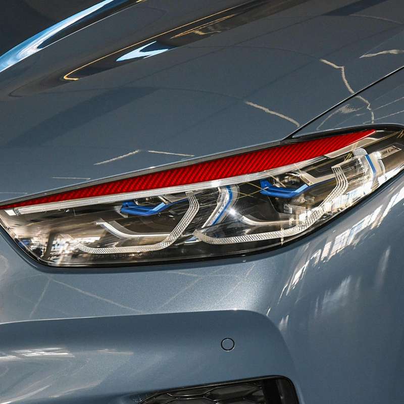 For 2019-2024 BMW 8 Series G14 2pcs /Set Universal Headlight Eyebrow Sticker(Red)