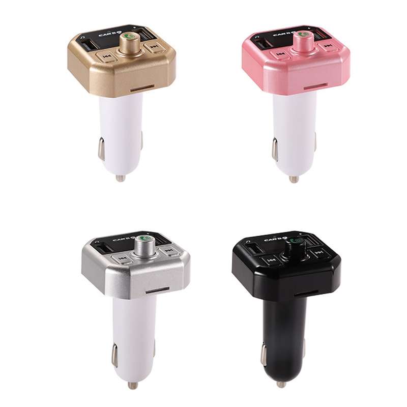 B9 Smart Digital Display Dual USB Bluetooth Car Charger with Hands-free Call Function(Black)