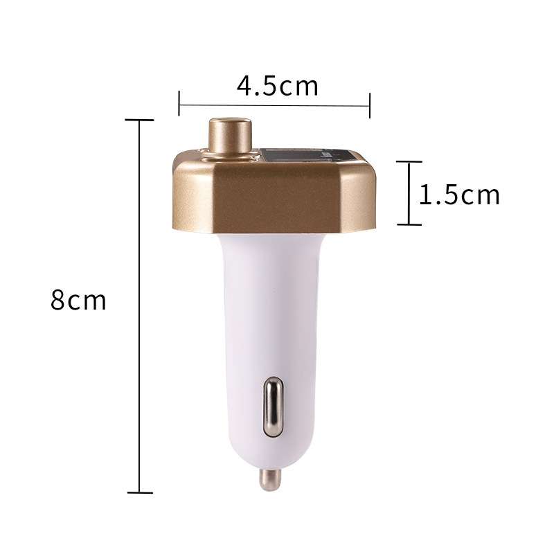B9 Smart Digital Display Dual USB Bluetooth Car Charger with Hands-free Call Function(Black)