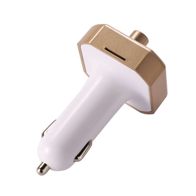 B9 Smart Digital Display Dual USB Bluetooth Car Charger with Hands-free Call Function(Black)